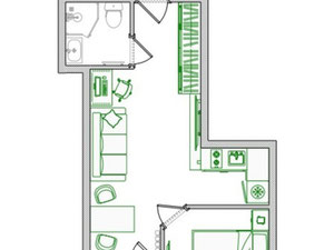 Euro-Zweizimmerwohnung zum Leben in einem der besten Häuser von Batumi, hundert Meter vom Einkaufszentrum Metro City entfernt. — Immobilien-Suchservice von Bauträgern und Eigentümern GEOLN.COM. Foto 20