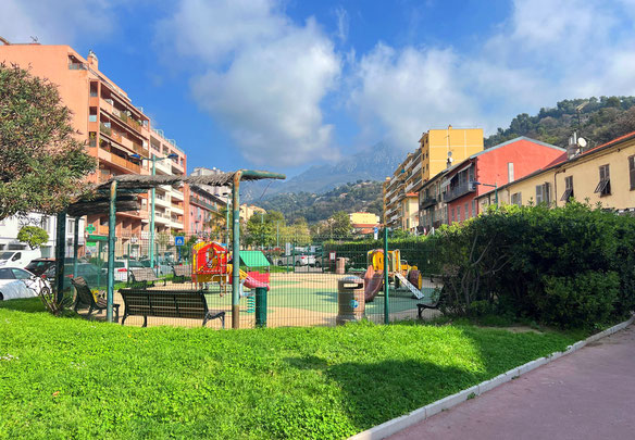 near beaches, town center