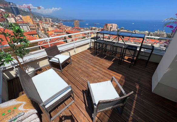 Open sea view, roof terrace