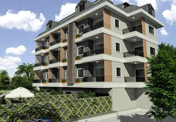 Apartment 1 bedroom 55 m² in Alanya, Turkey