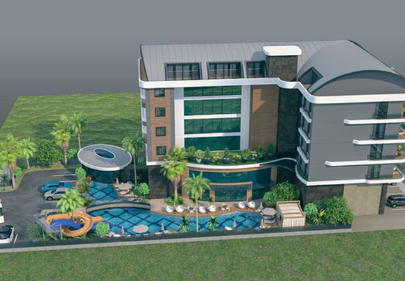 Apartment 1 bedroom 40 m² in Alanya, Turkey