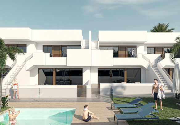 Bungalov 3 yatak odalı 92 m² Pilar de la Horadada, İspanya