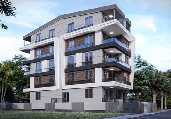 Apartment 1 bedroom 58 m² in Alanya, Turkey