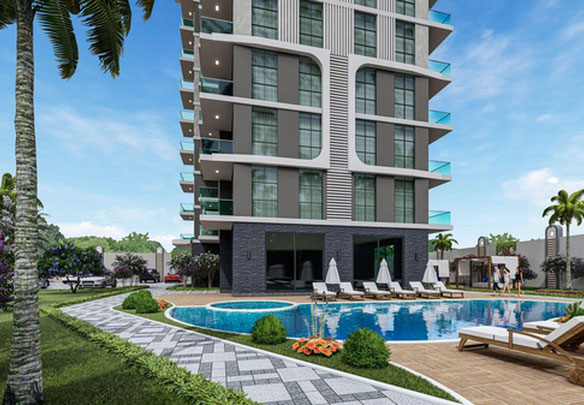 Apartment 1 bedroom 93 m² in Alanya, Turkey