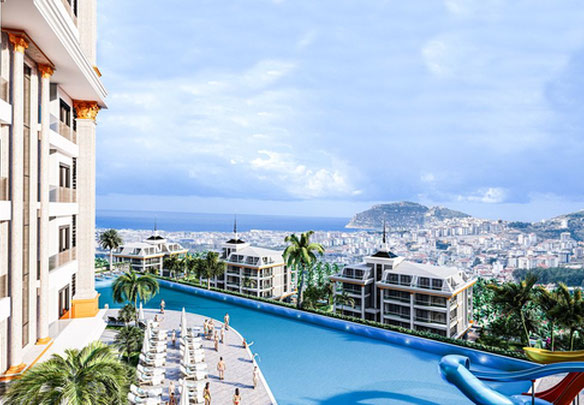 Apartment 1 bedroom 46 m² in Alanya, Turkey