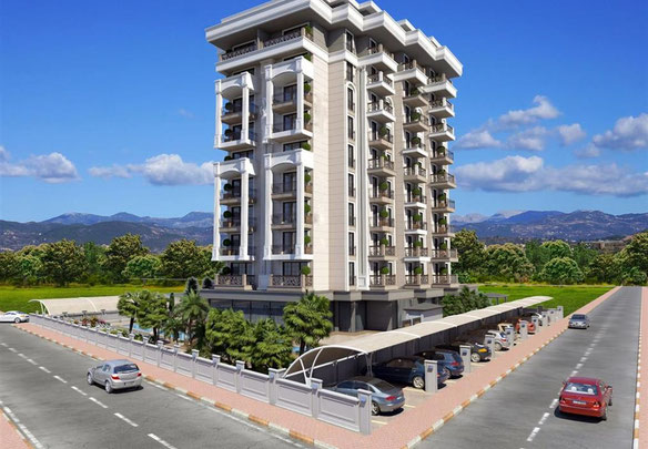 Apartment 1 bedroom 55 m² in Alanya, Turkey